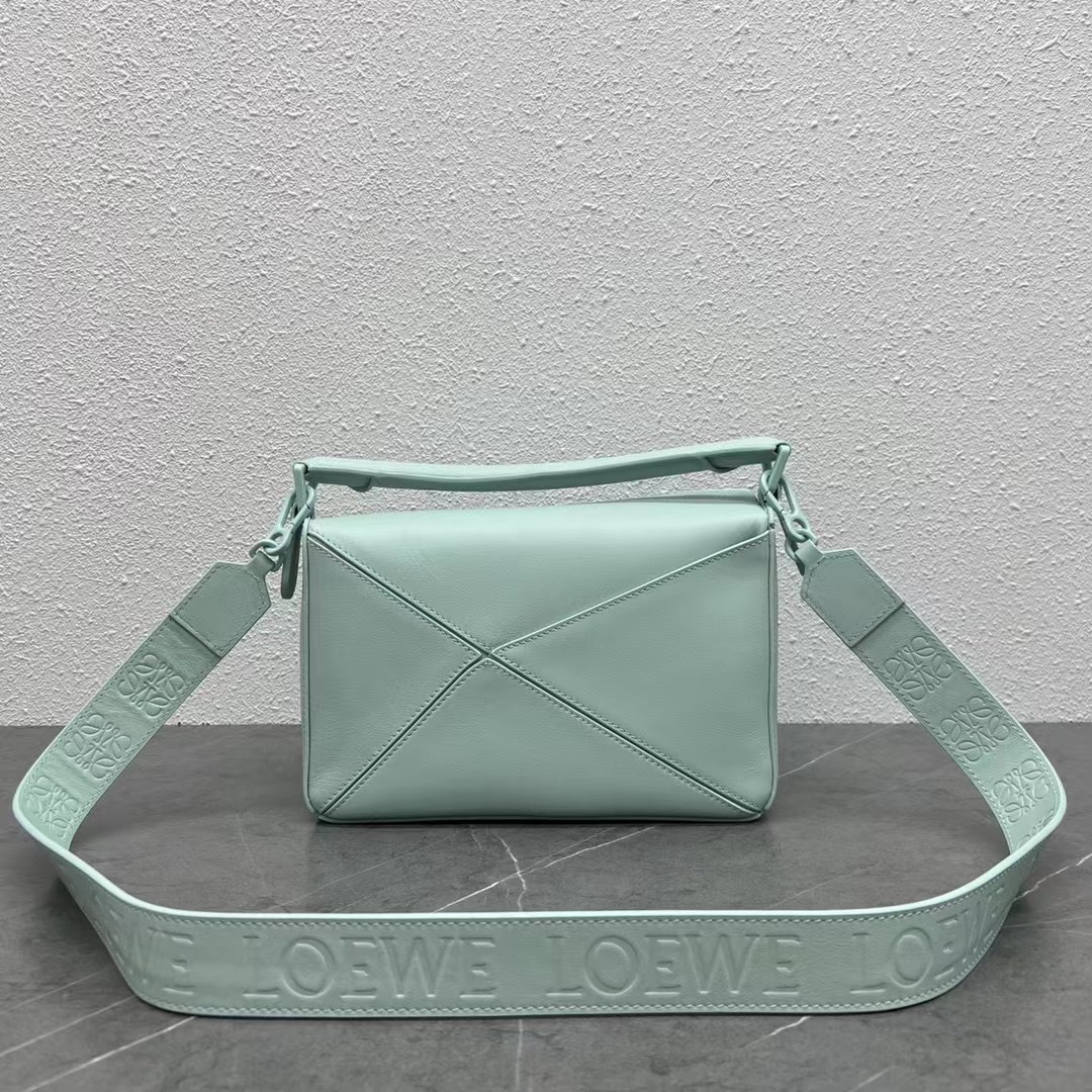 Loewe Small Puzzle Bag in Classic Calfskin Fresh Mint